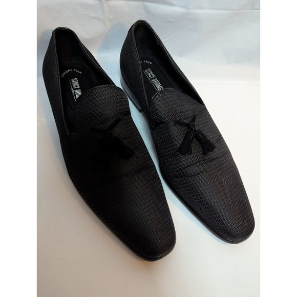 Stacy Adams Men’s Black Slip On Tazewell Loafers Sz 12 M Memory Foam Insoles - Picture 1 of 16